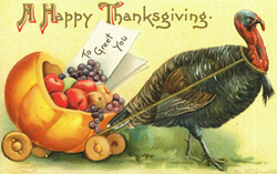 Opium-inspired Thanksgiving illustratation