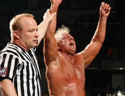 Rick Flair triumphant.