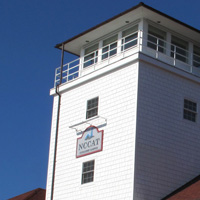 The NC Center for the Advancement of Teaching's Ocracoke campus overlooks Silver Lake harbor.